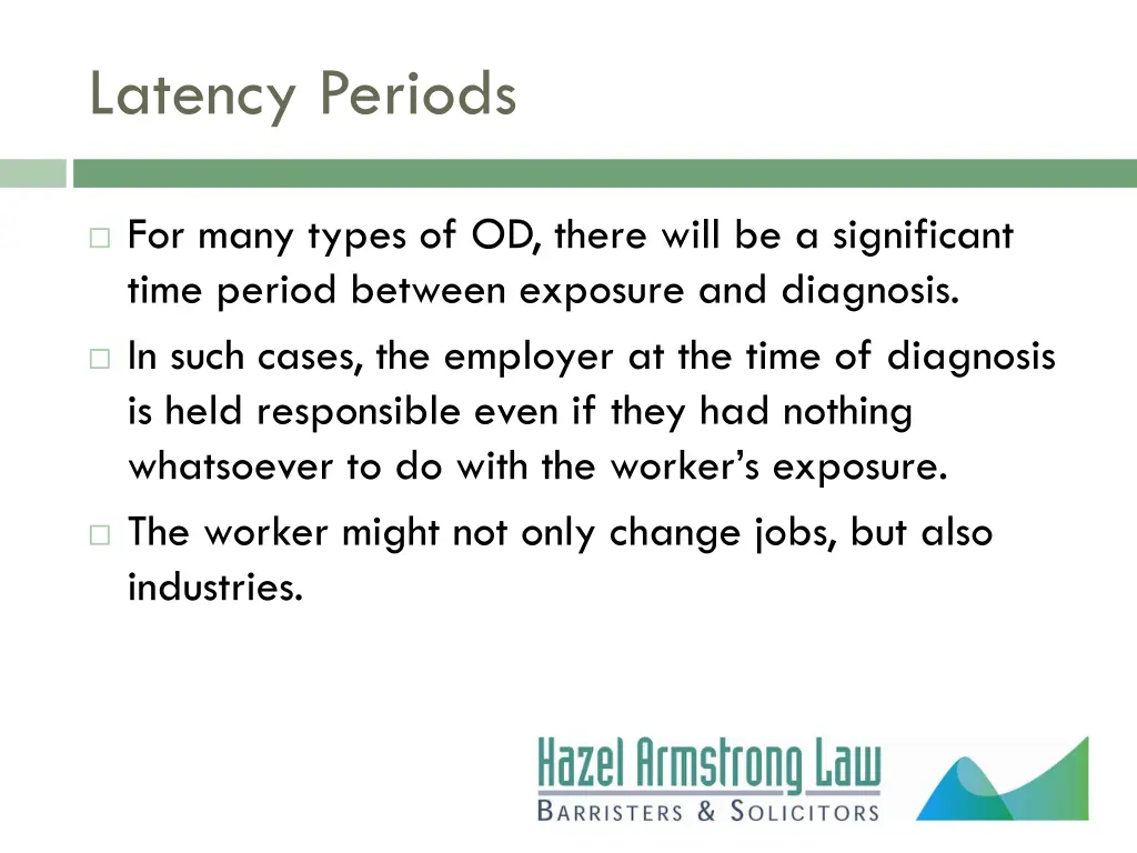 latency periods