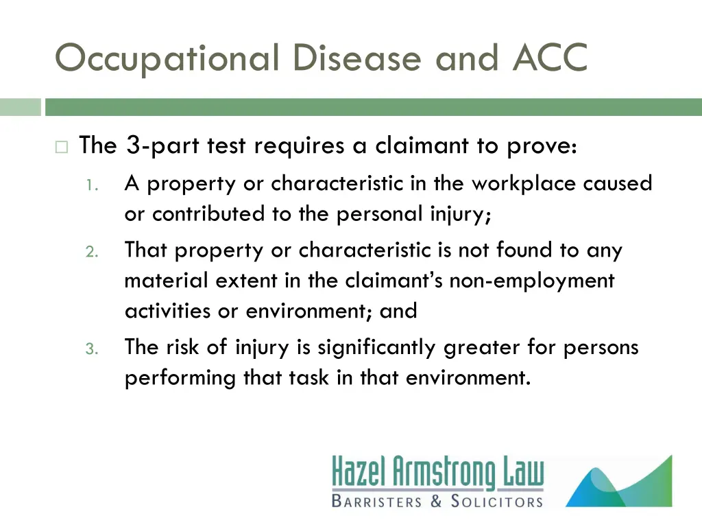 occupational disease and acc 1