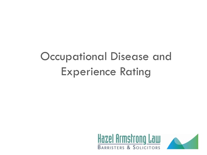 occupational disease and experience rating