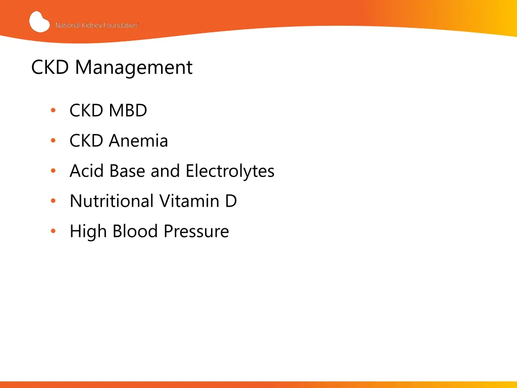 ckd management