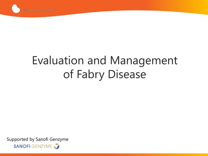 evaluation and management of fabry disease