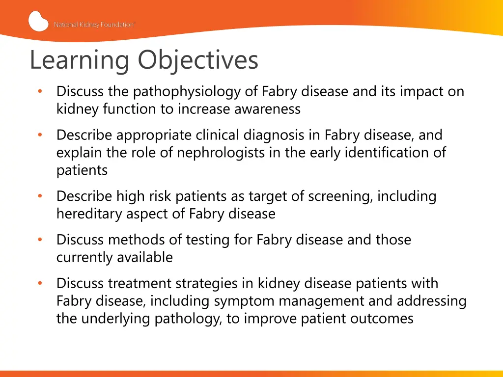 learning objectives discuss the pathophysiology