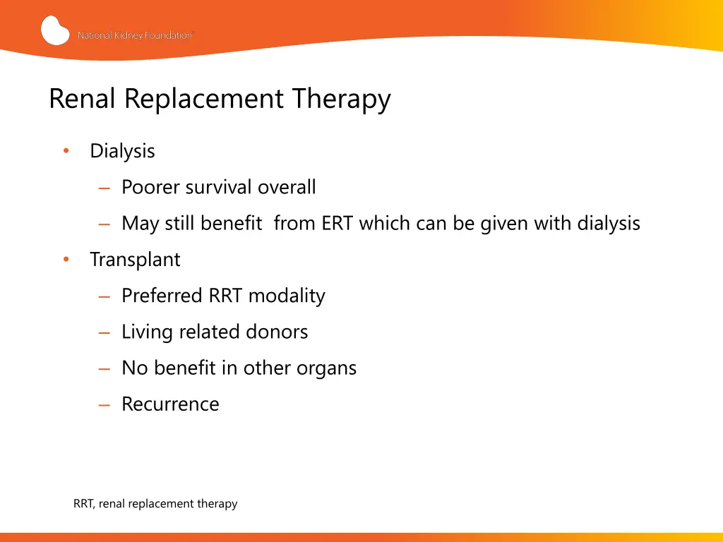 renal replacement therapy