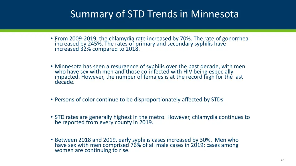 summary of std trends in minnesota