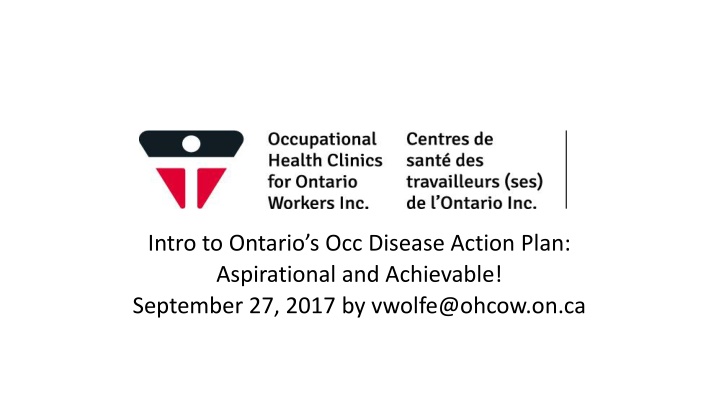 intro to ontario s occ disease action plan