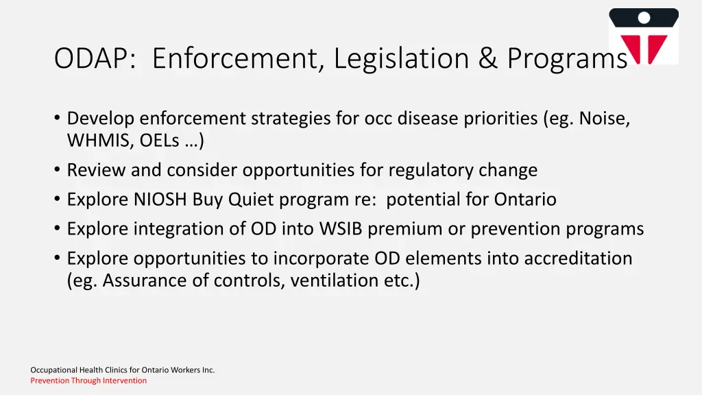 odap enforcement legislation programs