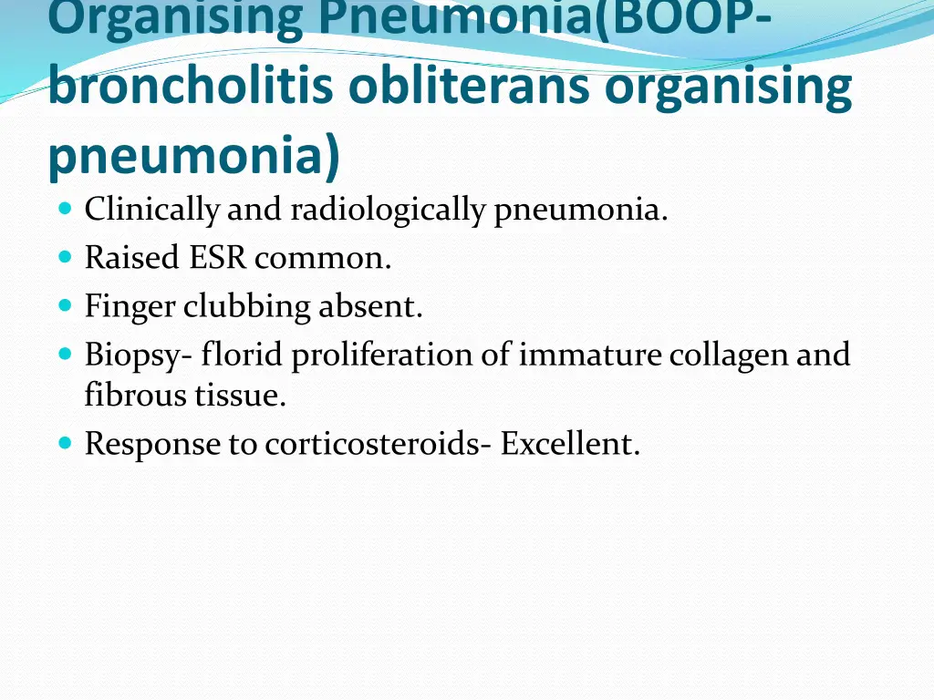 organising pneumonia boop broncholitis obliterans