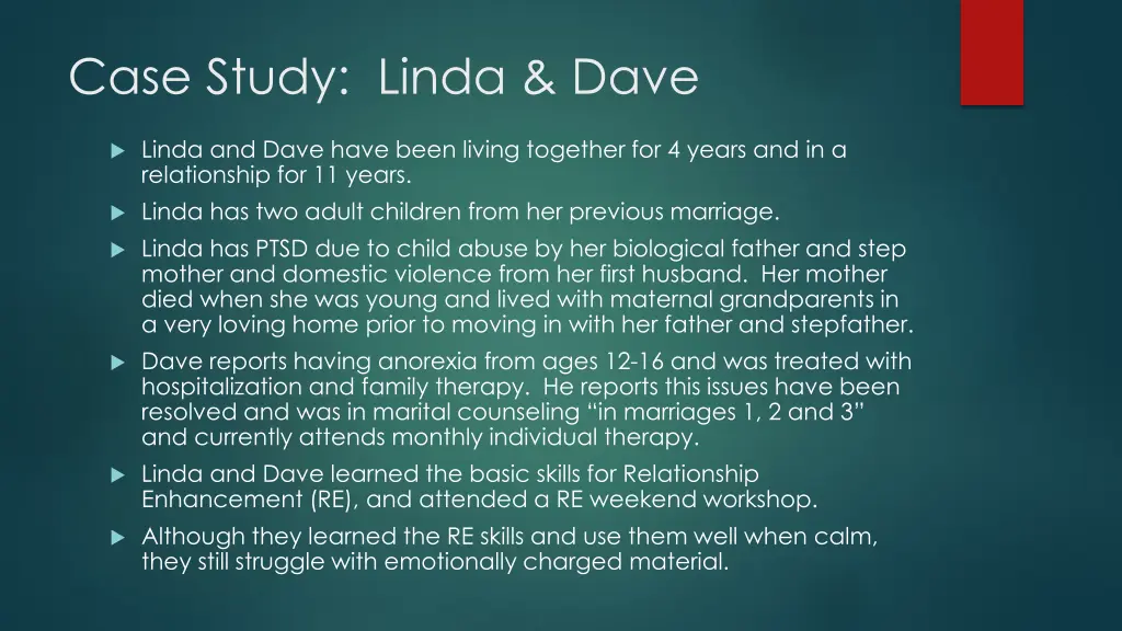 case study linda dave