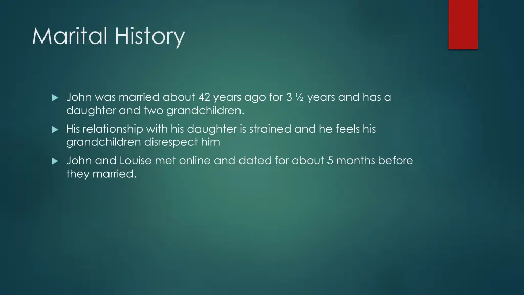 marital history