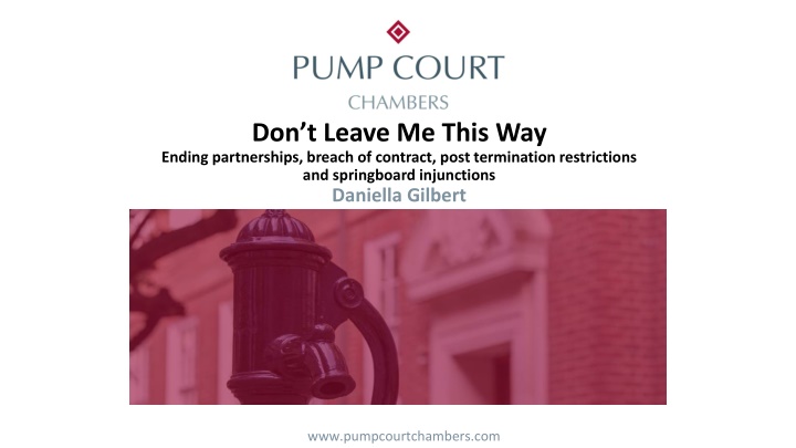 don t leave me this way ending partnerships
