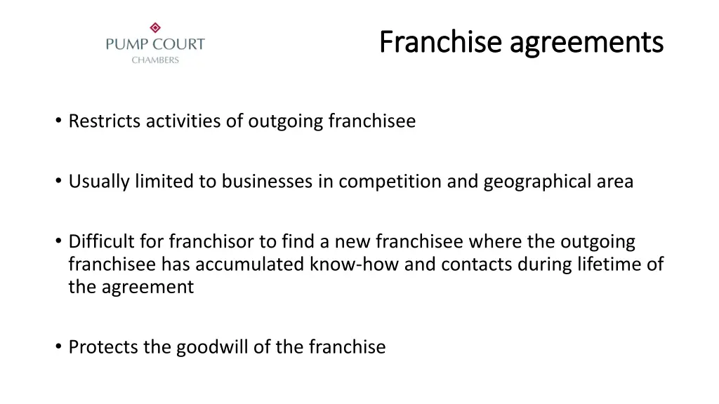 franchise agreements franchise agreements