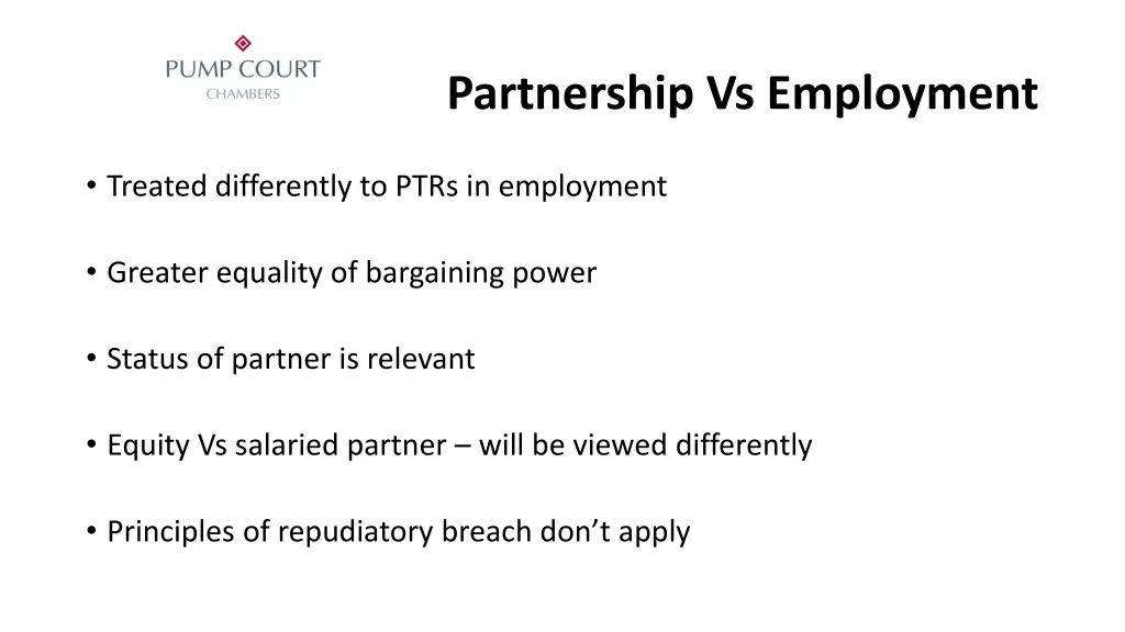 partnership vs employment