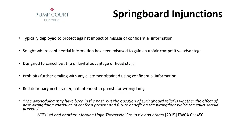 springboard injunctions 1