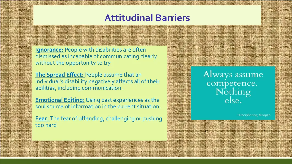 attitudinal barriers 1