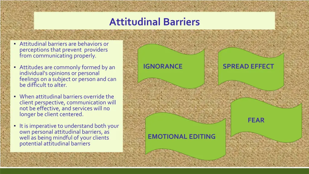 attitudinal barriers