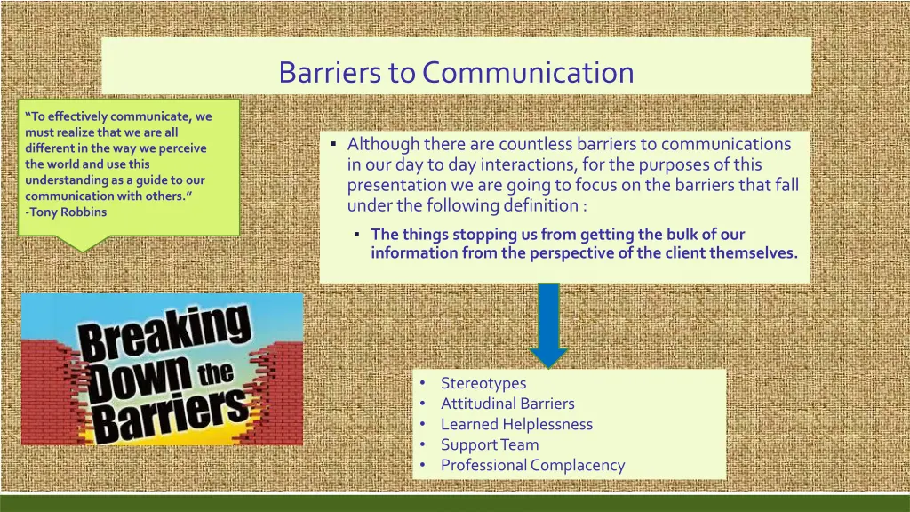 barriers to communication