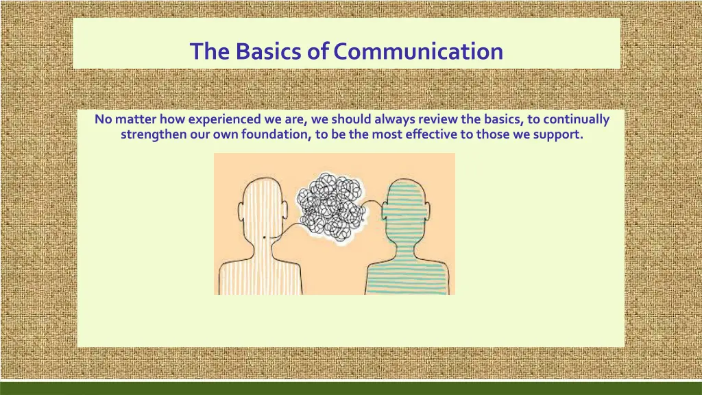 the basics of communication