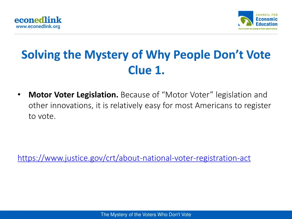 motor voter legislation because of motor voter