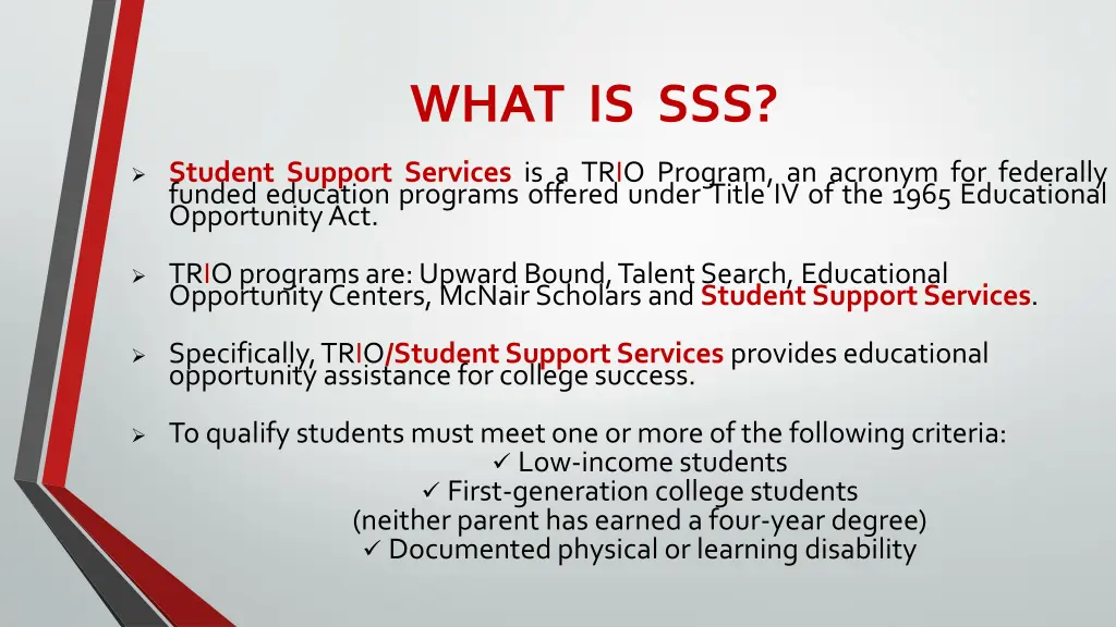 what is sss