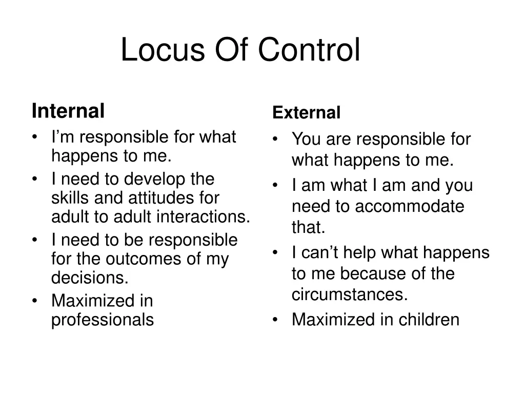 locus of control