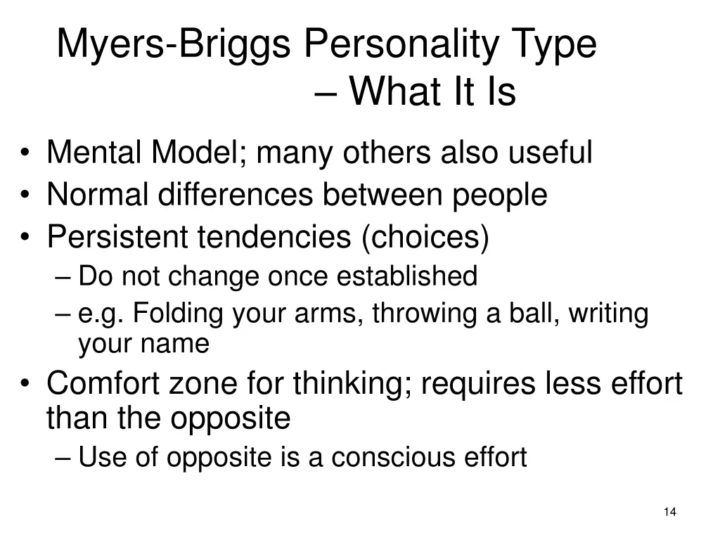 myers briggs personality type what it is