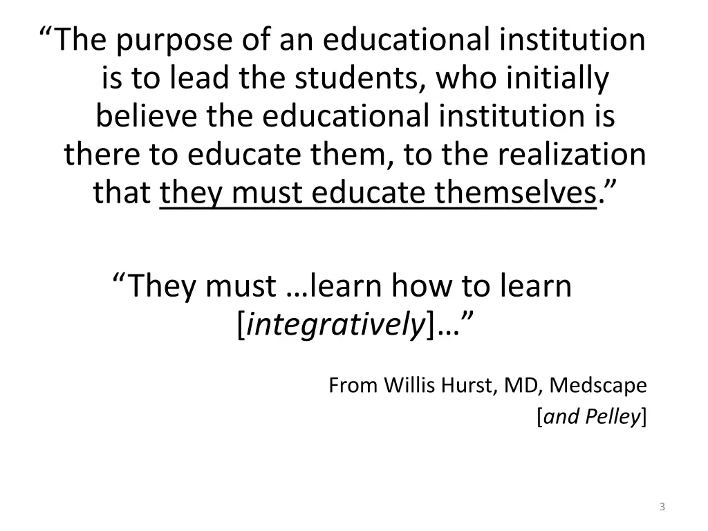 the purpose of an educational institution