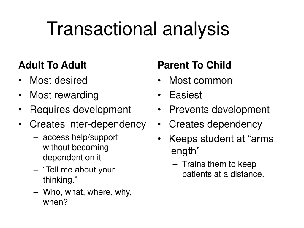 transactional analysis