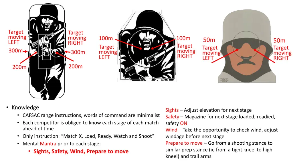 target moving left 300m