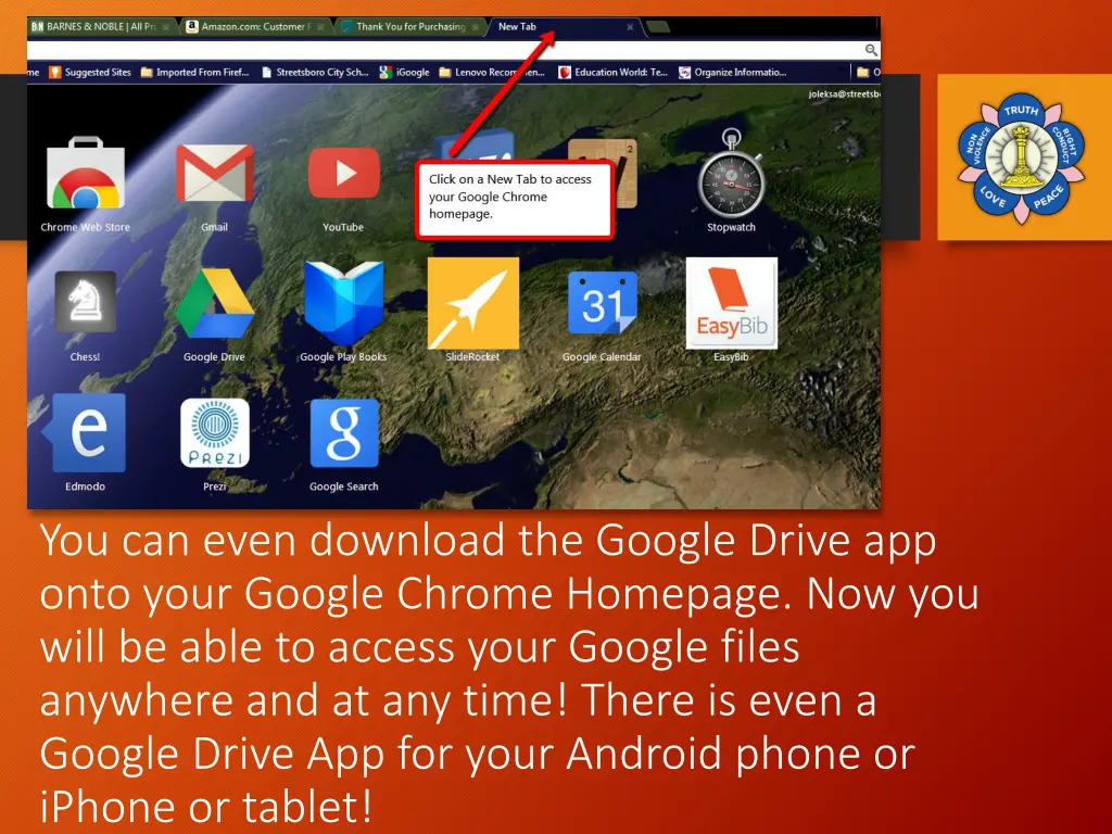 you can even download the google drive app onto