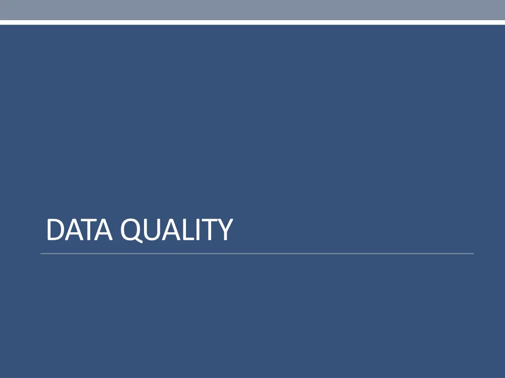 data quality