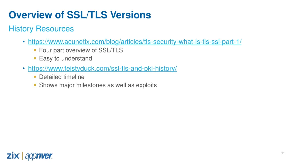 overview of ssl tls versions history resources