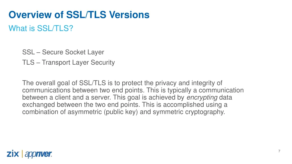 overview of ssl tls versions what is ssl tls