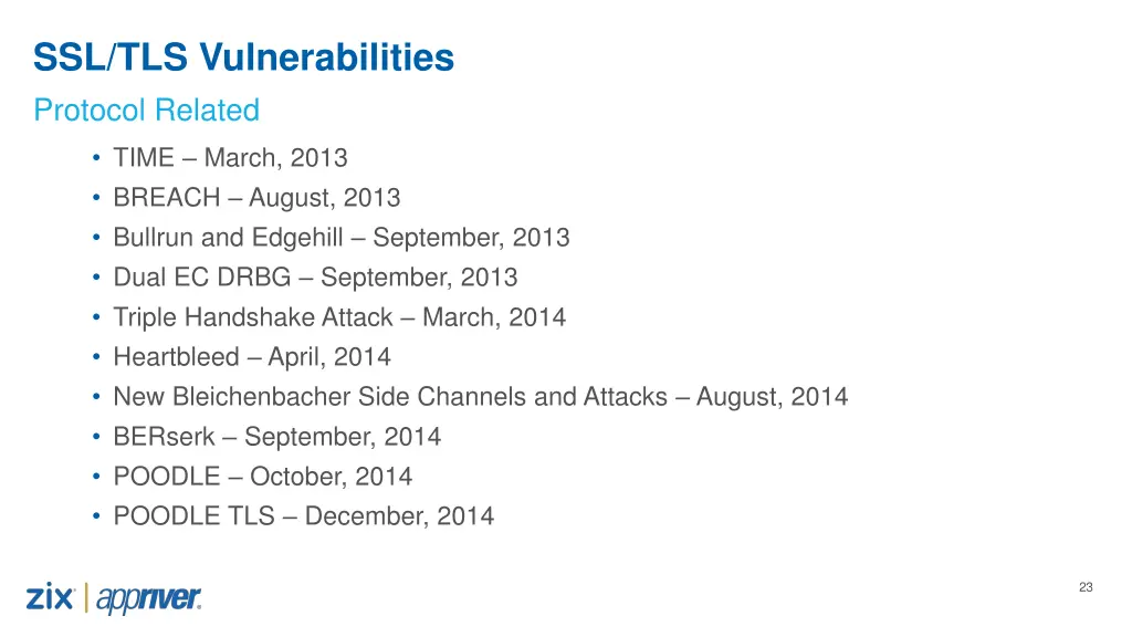 ssl tls vulnerabilities protocol related