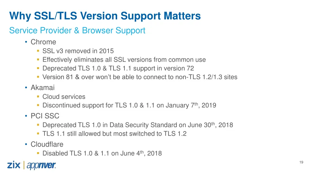 why ssl tls version support matters service