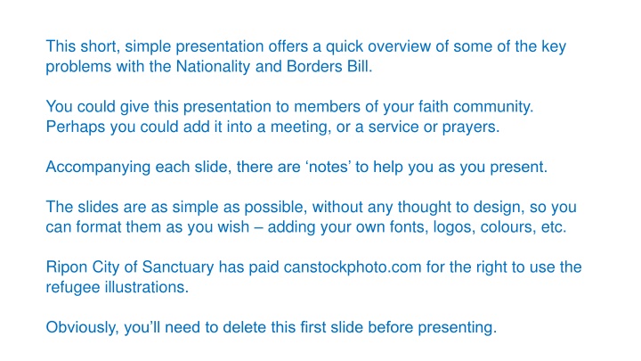 this short simple presentation offers a quick