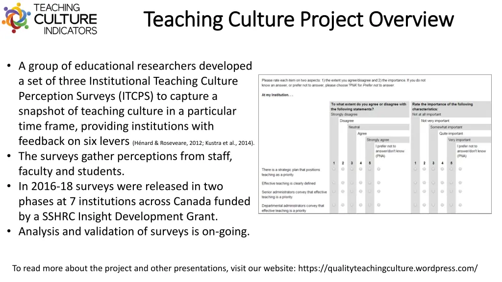 teaching culture project overview teaching
