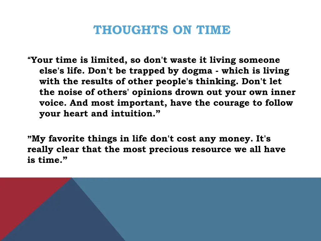 thoughts on time