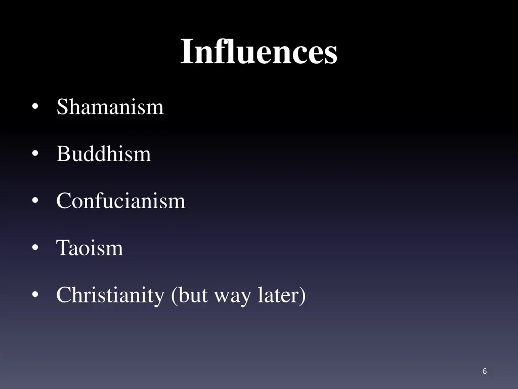 influences