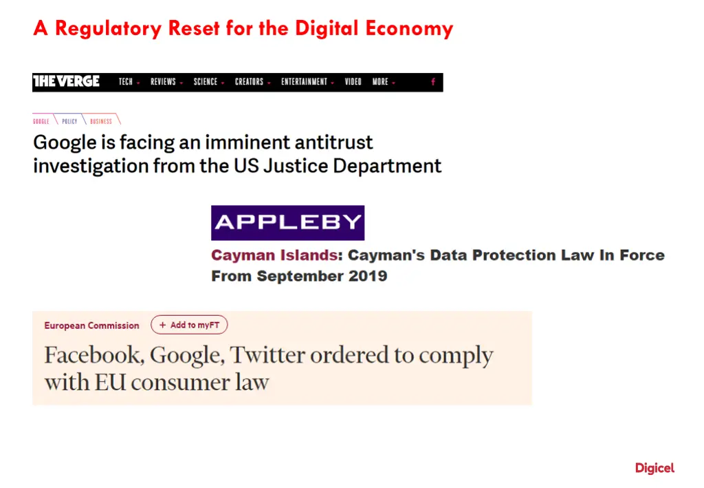 a regulatory reset for the digital economy