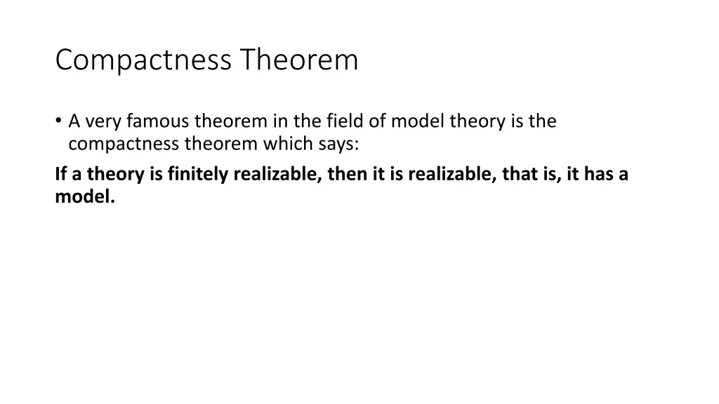 compactness theorem