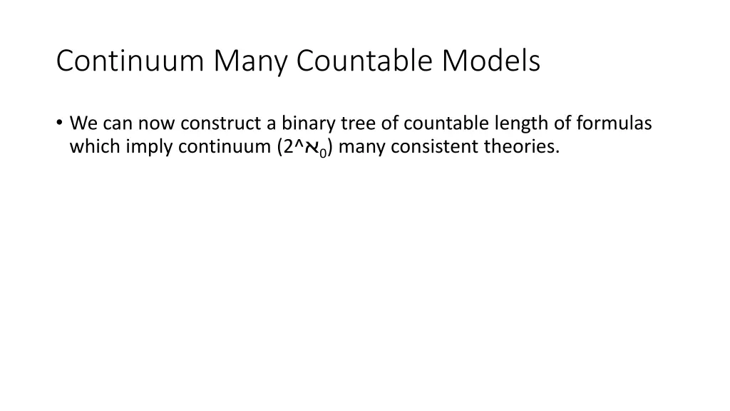 continuum many countable models 1