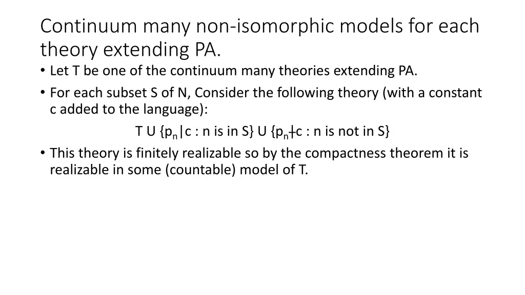continuum many non isomorphic models for each 3