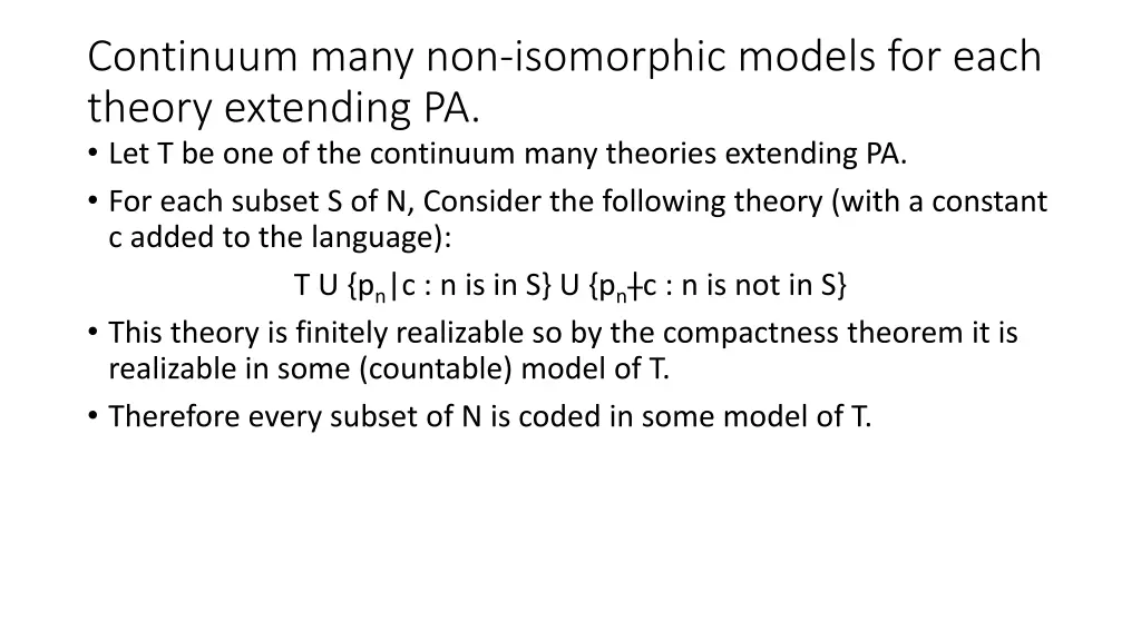 continuum many non isomorphic models for each 4