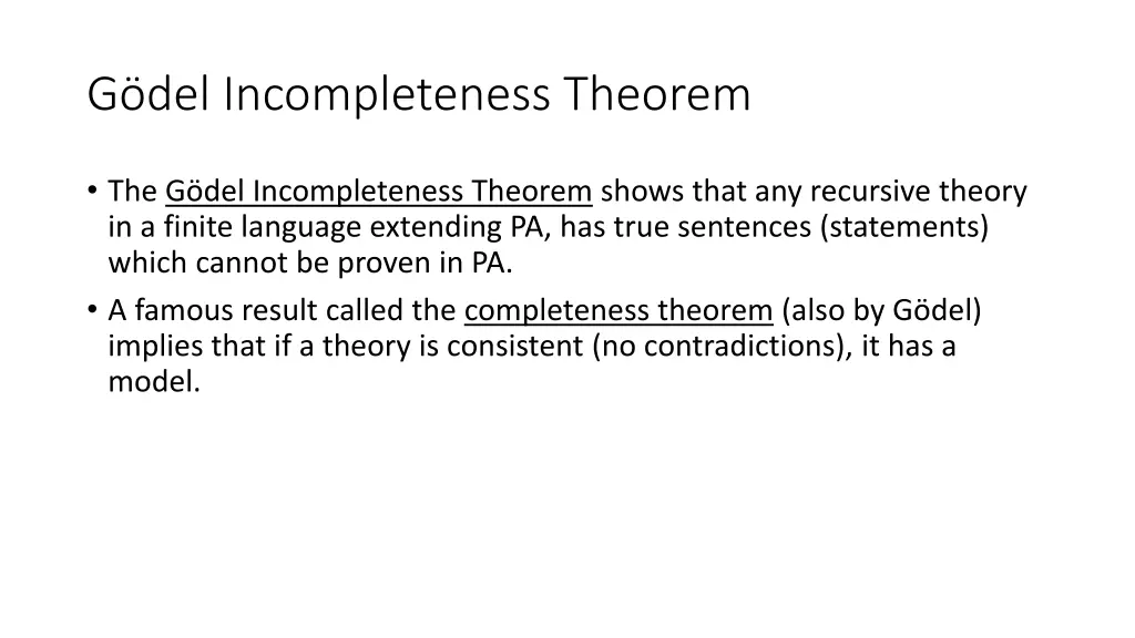 g del incompleteness theorem 1