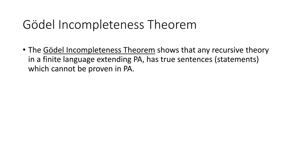 g del incompleteness theorem