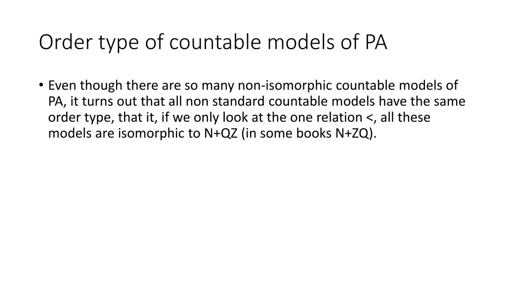 order type of countable models of pa