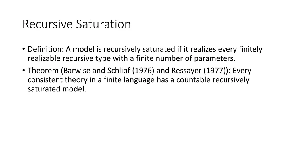 recursive saturation 1