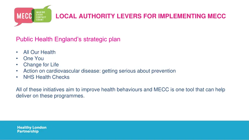 local authority levers for implementing mecc
