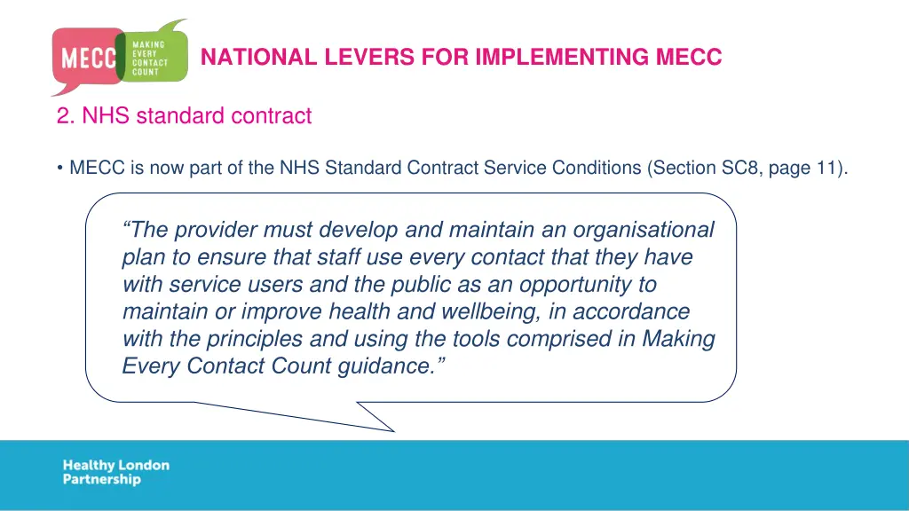 national levers for implementing mecc 1