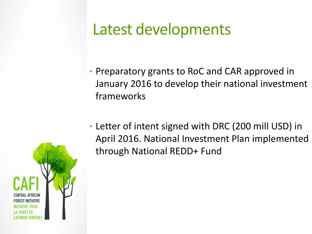 latest developments